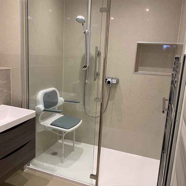 wall mounted shower seat