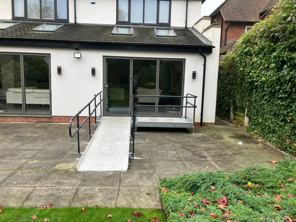 Welcome ramp installation at rear of property