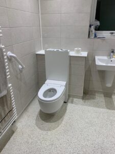 Geberit wash dry toilet installation